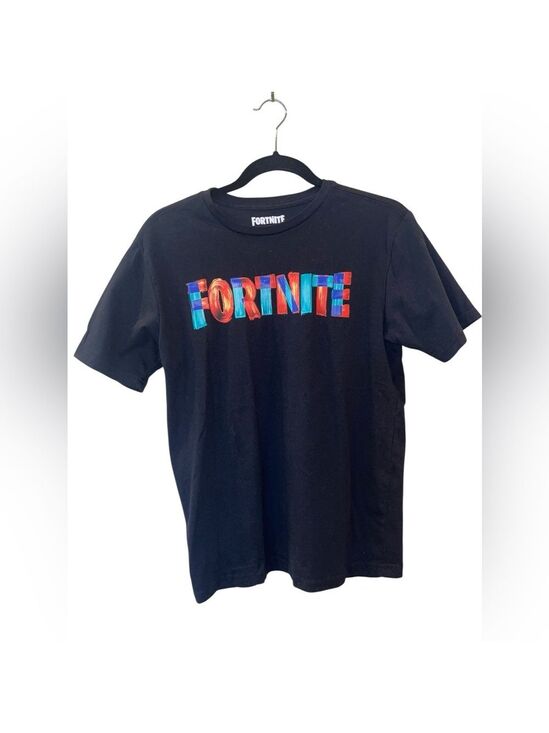Fortnite Other - Fortnite Youth Boys Kids Graphic T-Shirt Black Rainbow Logo Video Game XXL (18)